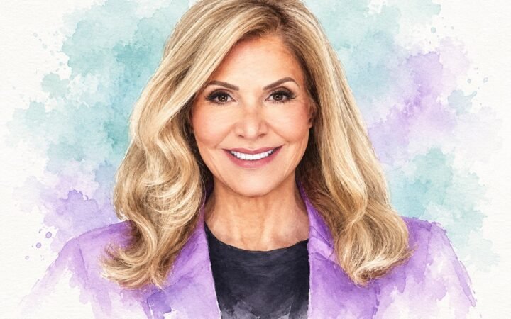 Edie Rodriguez, chief executive officer of Transcend Cruises, in a watercolour portrait