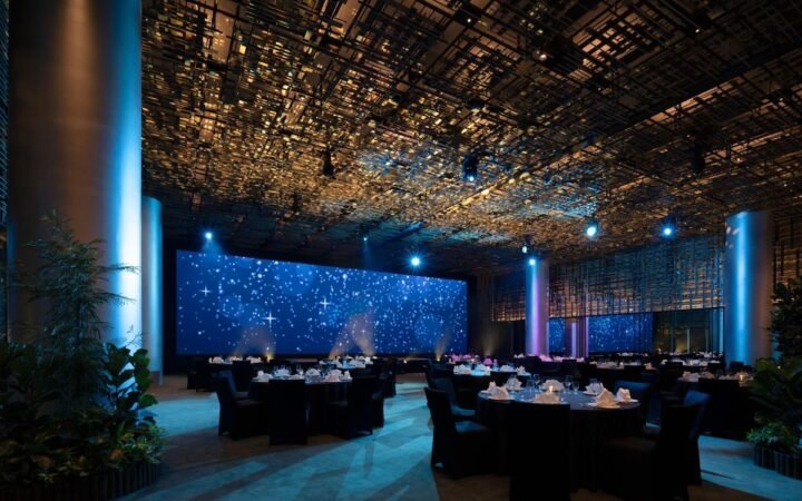William Pickering Ballroom at PARKROYAL COLLECTION Pickering, Singapore, set for an evening event