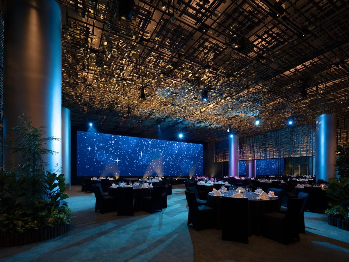 William Pickering Ballroom at PARKROYAL COLLECTION Pickering, Singapore, set for an evening event