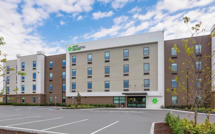Sandpiper Hospitality expansion press photograph showing an Extended Stay America Premier Suites hotel