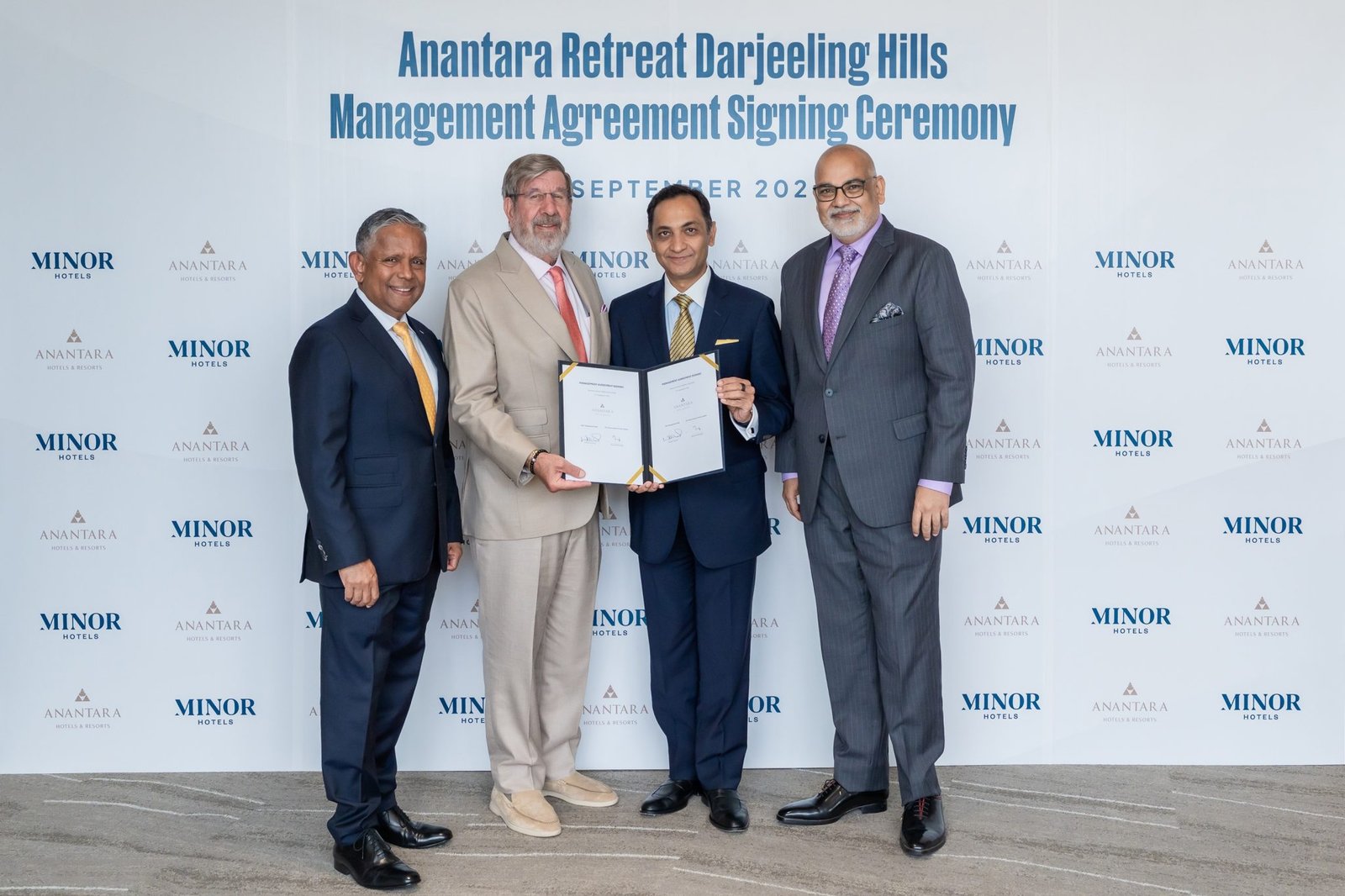 Anantara Retreat Darjeeling Hills management agreement signing with Minor Hotels and development partners