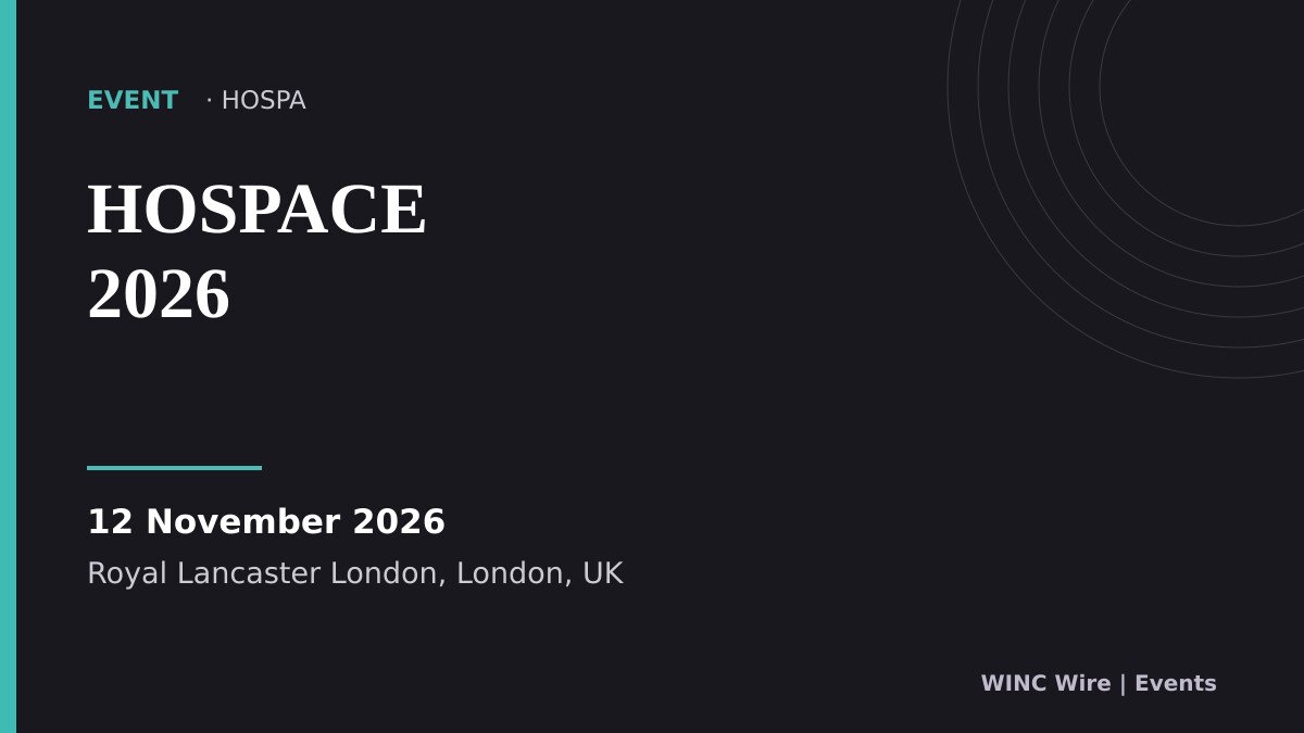HOSPACE 2026, 12 November at Royal Lancaster London, organised by HOSPA.