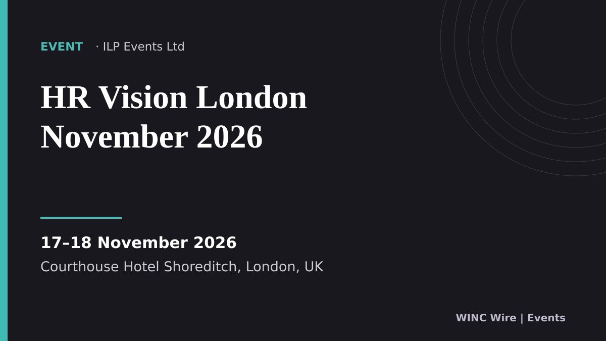 HR Vision London, 17–18 November 2026, at Courthouse Hotel Shoreditch in London.