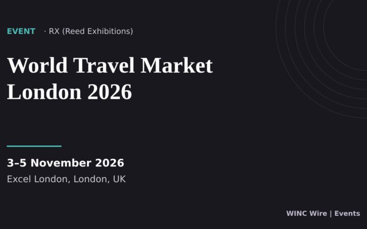 World Travel Market London 2026, 3–5 November at Excel London, organised by RX.