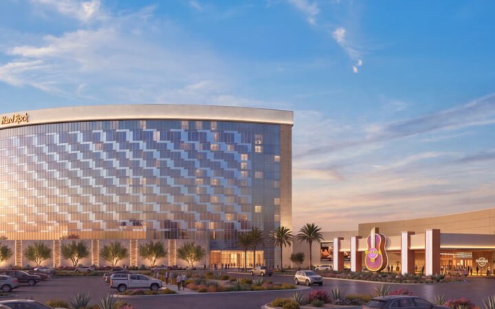 Rendering of the planned Hard Rock Casino Tejon hotel expansion