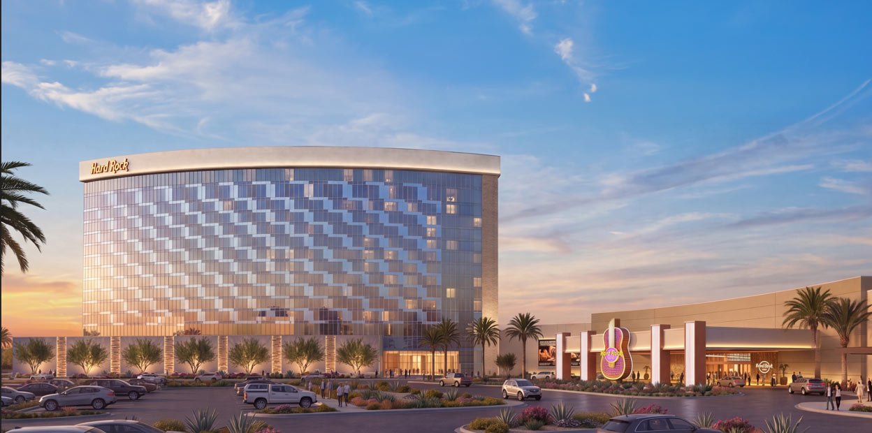 Rendering of the planned Hard Rock Casino Tejon hotel expansion