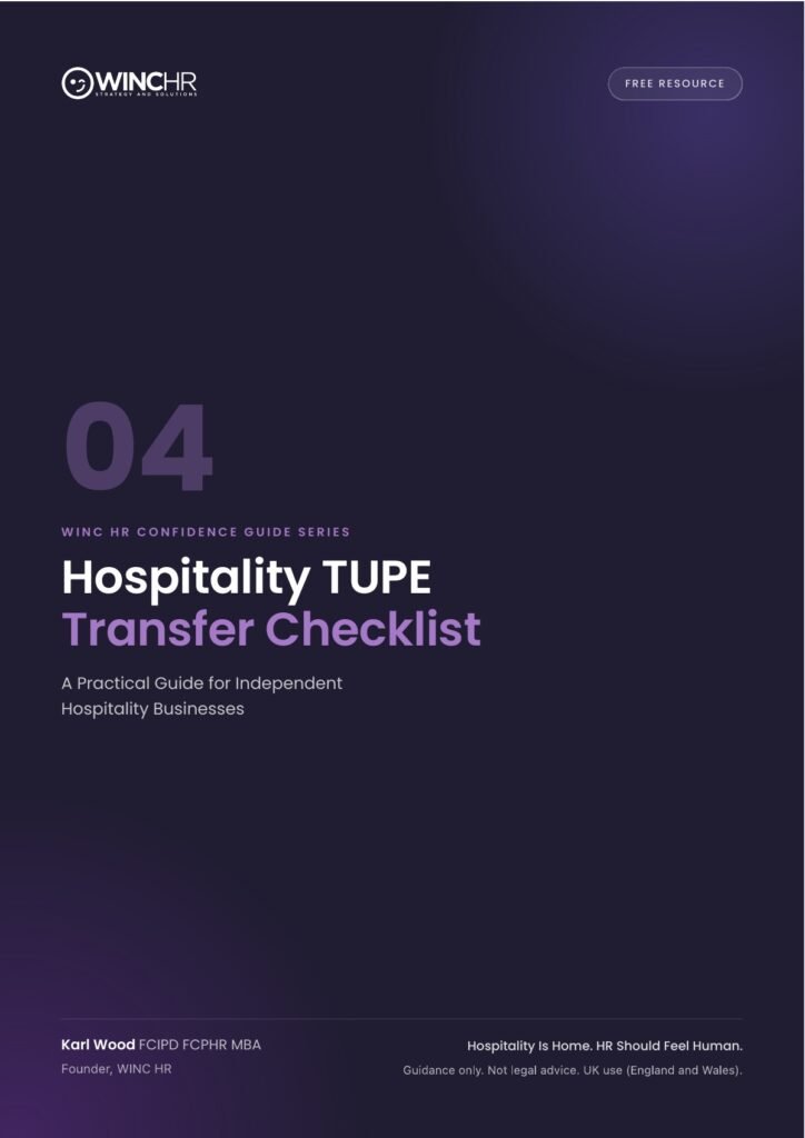 Hospitality TUPE Transfer Checklist
